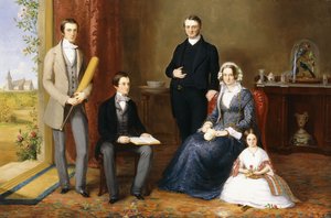 De Eerwaarde John Witherington, Predikant van Tetsworth, Oxon, met zijn Familie