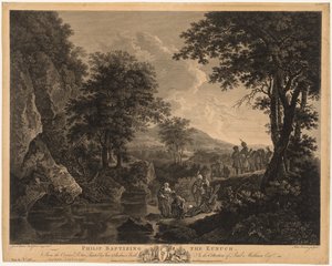 Filippus doopt de eunuch, 1772 door John Browne
