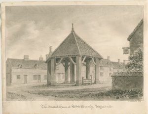 Abbots Bromley - Markthuis en Schandpaal door John Buckler