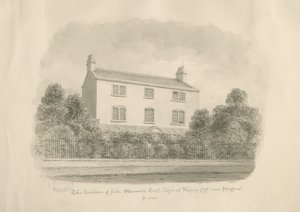 Baswich Dorp - huis van John Stevenson Salt, Esq. door John Buckler