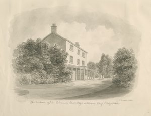 Baswich Dorp - huis van John Stevenson Salt, Esq. door John Buckler