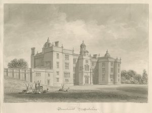 Beaudesert Hall en Park door John Buckler