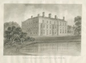 Biddulph - Knypersley Hall [nieuw]: sepia tekening door John Buckler