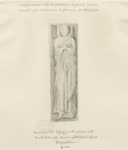 Blithfield Kerk - monumentale beeltenis: getinte tekening, 1823