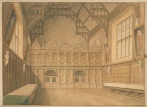 Cambridgeshire - Trinity College Hall - Interieur door John Buckler