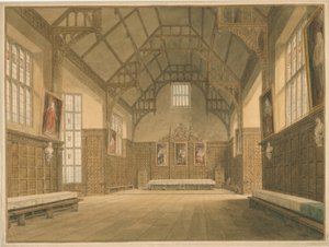 Cambridgeshire - Trinity College Hall - Interieur, 1818 door John Buckler