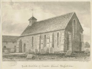Croxden - Gastenkapel: sepia tekening