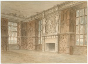 Derbyshire - Hardwick Hall [Oud] - Interieur van Kamer door John Buckler