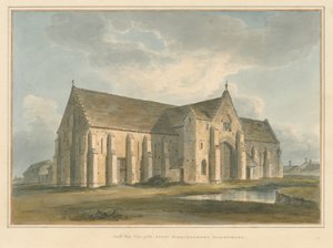 Dorset - Sherborne - De Abbey Schuur door John Buckler