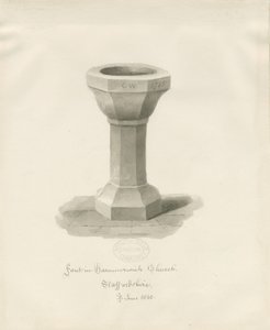 Doopvont in Hammerwich Kerk