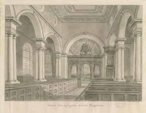 Interieur van Ingestre Church door John Buckler