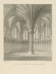 Interieur van Lichfield Kathedraal - Kapittelhuis door John Buckler