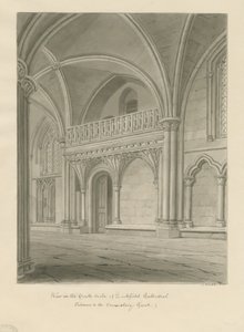 Interieur van Lichfield Kathedraal - Ingang naar Consistoriehof