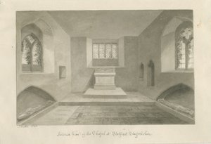 Interieur van Statfold Kapel door John Buckler