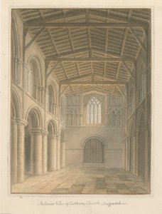 Interieur van de Priory Kerk van Tutbury door John Buckler