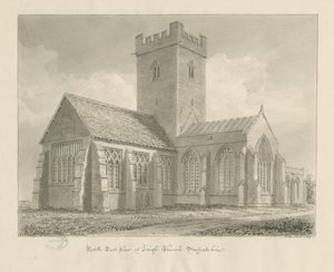 Leigh Church: sepia tekening