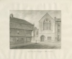 Lichfield - Guildhall: sepia tekening
