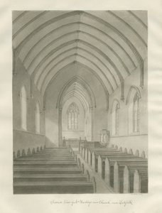 Lichfield - Interieur van Christ Church [Nieuwe Kerk] door John Buckler