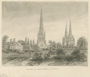 Lichfield Kathedraal - Noordaanzicht door John Buckler