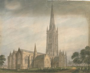 Lincolnshire - Grantham Kerk, 1811 door John Buckler
