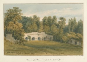 Oxfordshire - Henley upon Thames - Romeins Amfitheater bij Park Place door John Buckler