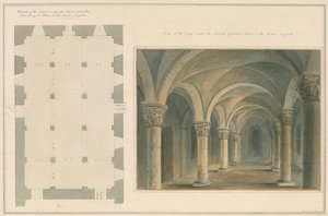 Oxfordshire - Oxford - Crypte van St. Peter in de Oost Kerk door John Buckler