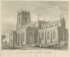 Penkridge Church: sepia tekening