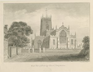 Penkridge Kerk: sepia tekening