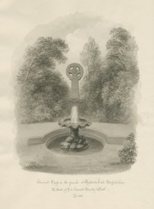 Rolleston Hall - Oude kruis door John Buckler
