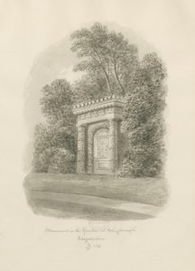 Shugborough - Monument: sepia tekening