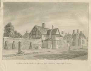 Stafford - The White Lion Inn door John Buckler