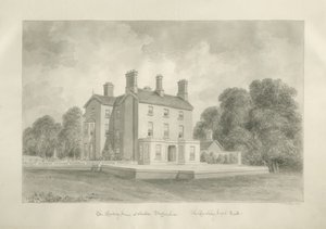 Standon - Pastorie van dominee Joseph Salt: sepia tekening