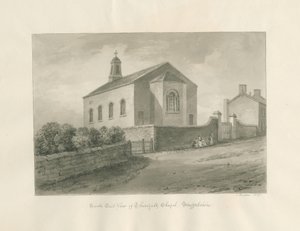 Thursfield Kapel: sepia wassing tekening door John Buckler