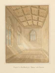 Wiltshire - Sarum - Interieur van Kapel in Bisschoppelijk Paleis, 1800 door John Buckler