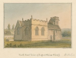 Wiltshire - Teffont Evias Kerk, 1817 door John Buckler