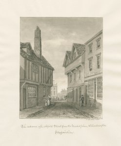 Wolverhampton - Lichfieldstraat: sepia tekening
