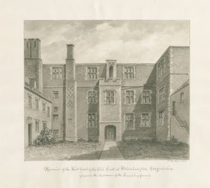 Wolverhampton - De Oude Hal: sepia tekening door John Buckler