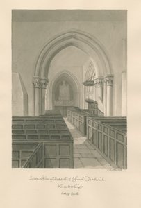 Worcestershire - Droitwich - Dodderhill Kerk Interieur door John Buckler