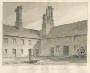 Worcestershire - Droitwich - Staynors Court: sepia tekening, 1833 door John Buckler