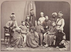 Britse en inheemse officieren, 5e Regiment Infanterie, Punjab Frontier Force