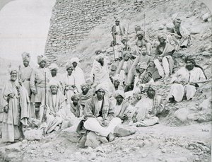Khyber-hoofden en Khans, Jamrud Fort, Noordwestelijke Grens, circa 1878