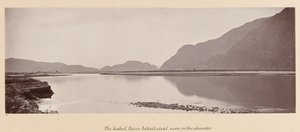 De Kabul-rivier, Jellallabad, scène van de ramp, 1879