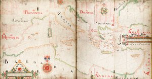 Kaart van de Middellandse Zee, Zwarte Zee en Kaspische Zee door John Burston
