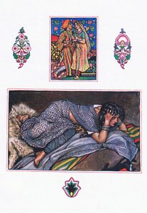 Verlaten zigeunerlied: Heuvelkamp, illustratie uit De Tuin van Kama (en andere liederen uit India), 1920