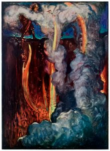 De mond van de hel uit The Pilgrims Progress From This World, To That Which Is To Come door John Bunyan (1628-1688) Illustratie door Byam Shaw (1872-1919) door John Byam Liston Shaw