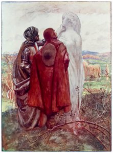 Lots vrouw uit The Pilgrims Progress From This World, To That Which Is To Come door John Bunyan (1628-1688) Illustratie door Byam Shaw (1872-1919)