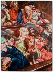 "De Jury" uit "De Pelgrimsreis Van Deze Wereld, Naar Die Welke Komt" door John Bunyan door John Byam Liston Shaw