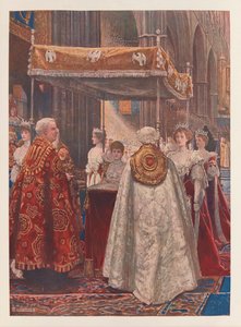 De zalving van koningin Alexandra door John Byam Liston Shaw