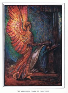 De boodschapper komt naar Christiana door John Byam Liston Shaw