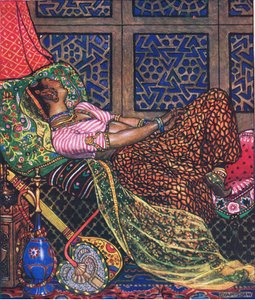 Zira in gevangenschap, illustratie uit De Tuin van Kama (en andere liederen uit India), 1920